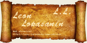 Leon Lopašanin vizit kartica